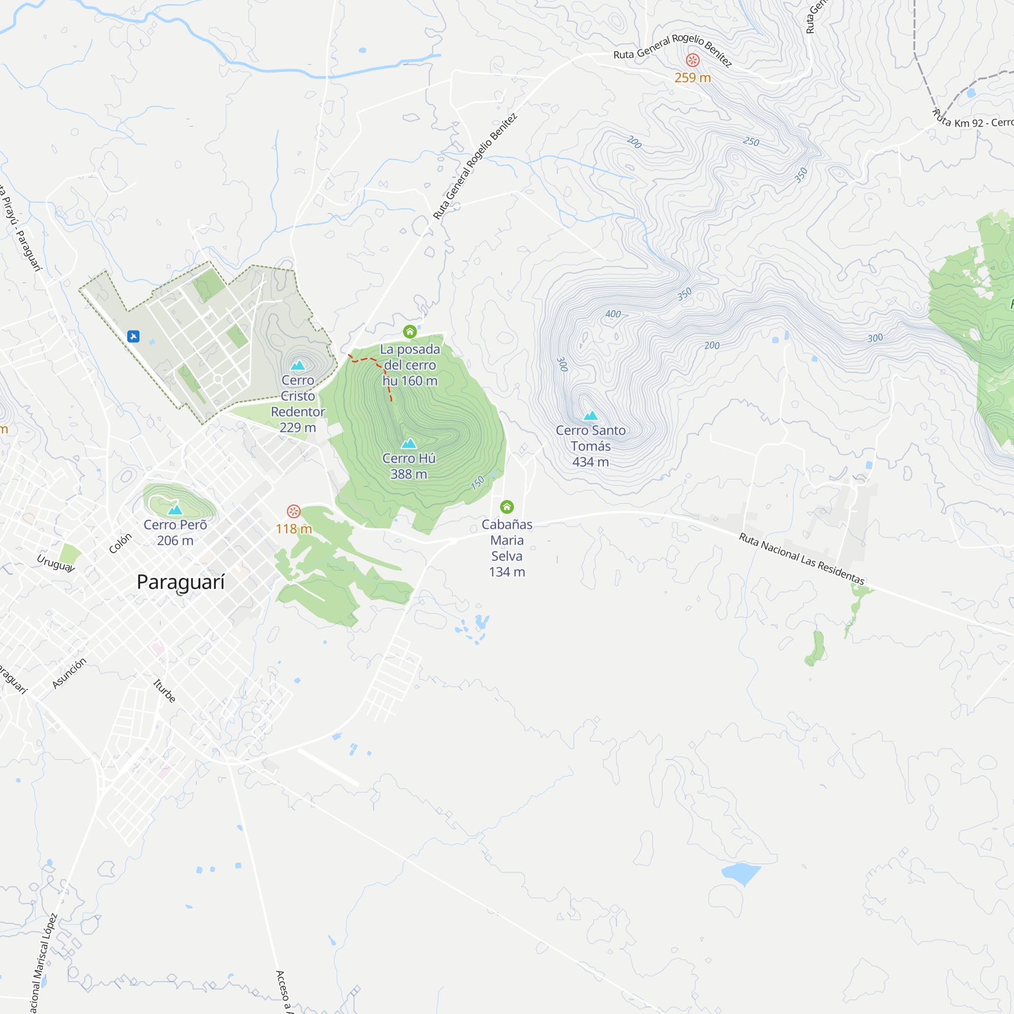Cabañas Maria Selva map