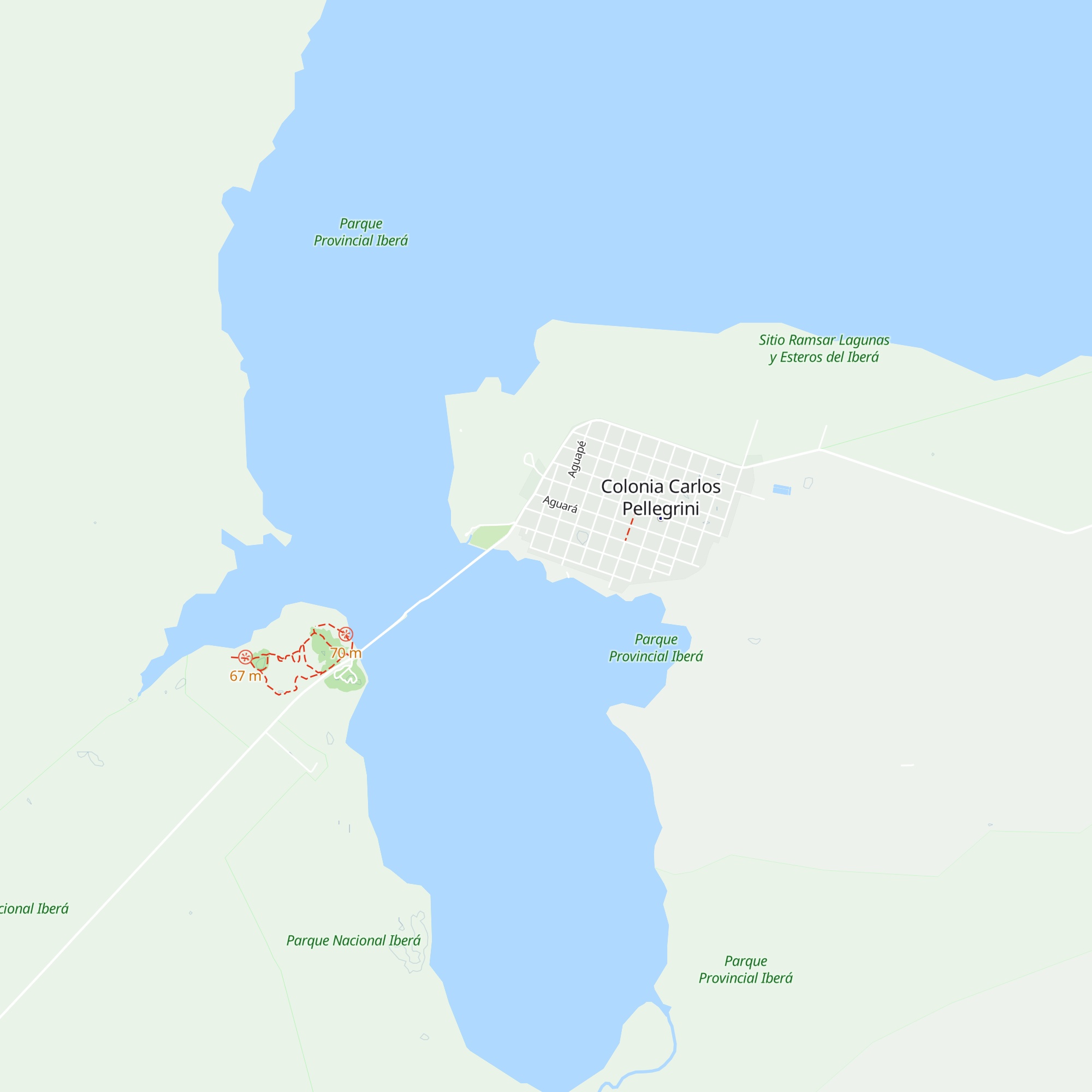 Cabañas Cambua Cuá map