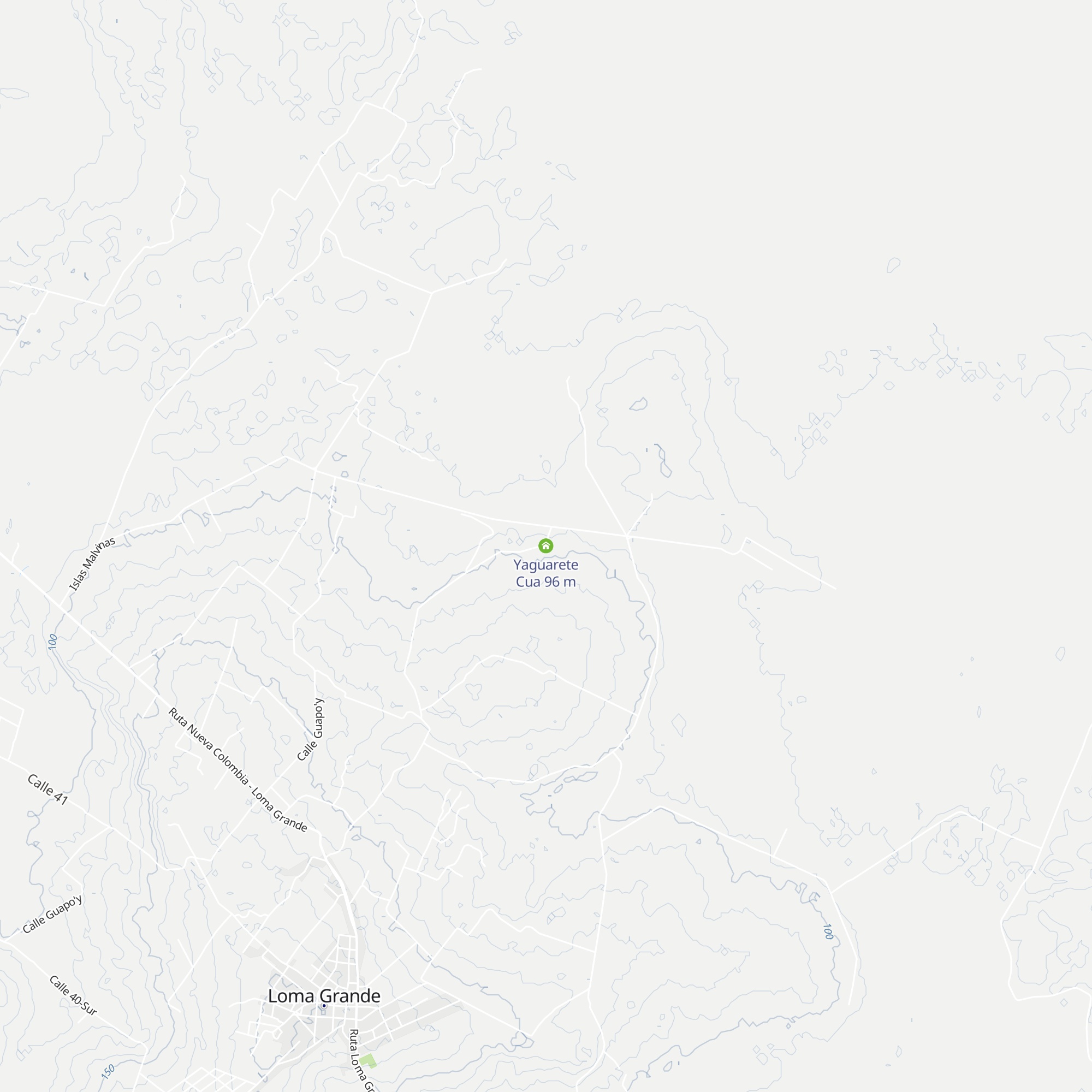 Yaguarete Cua map