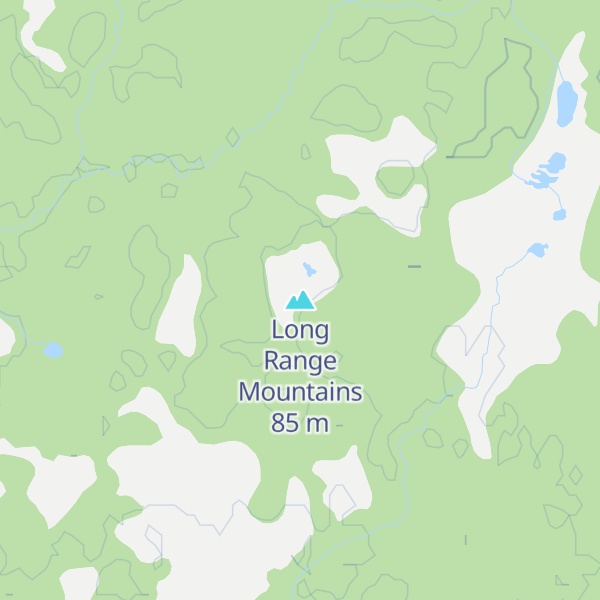 Map of Long Range Mountains