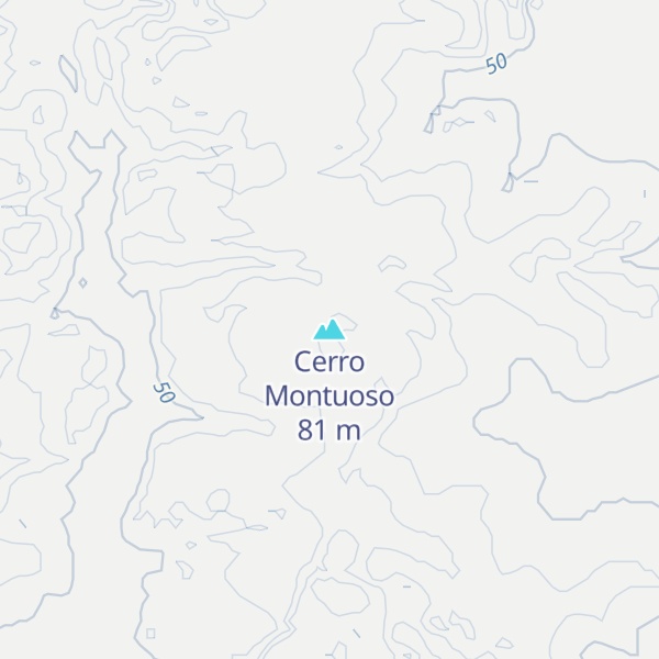 Map of Cerro Montuoso