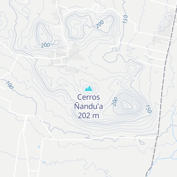 Map of Cerros Ñandu'a