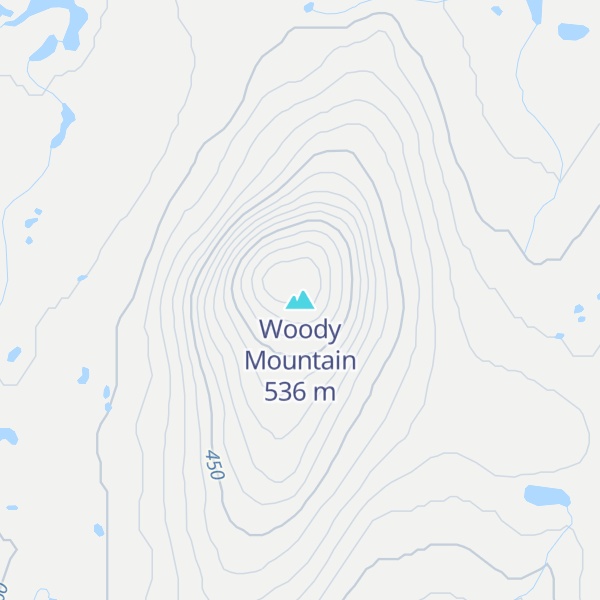 Map of Woody Mountain