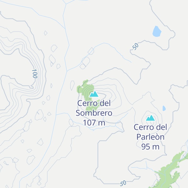 Map of Cerro del Sombrero