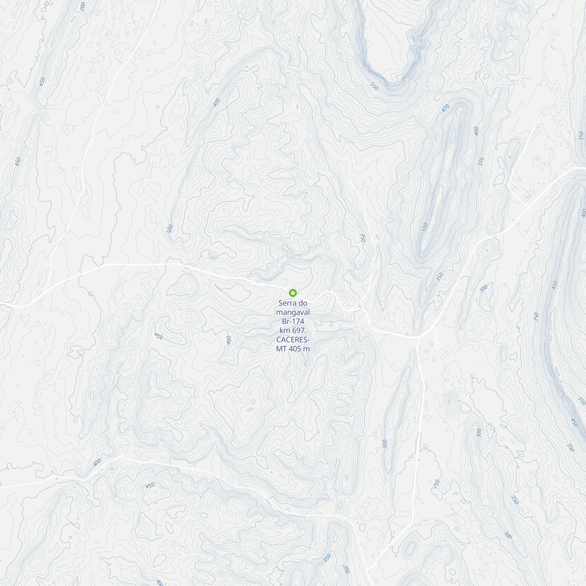 Serra do mangaval Br-174 km 697. CACERES-MT map