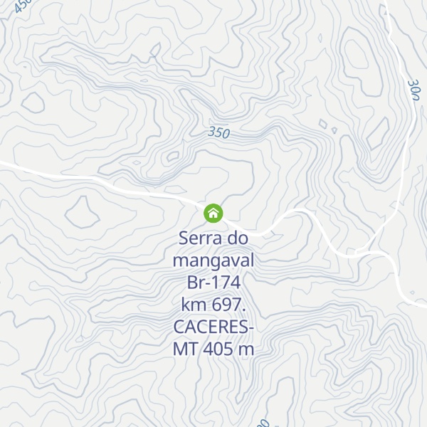 Map of Serra do mangaval Br-174 km 697. CACERES-MT