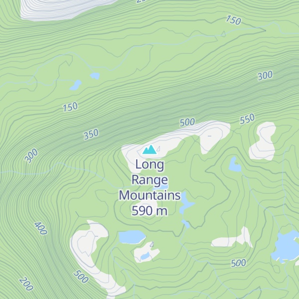 Map of Long Range Mountains
