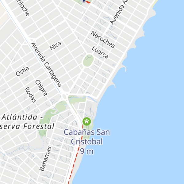Map of Cabañas del Sol