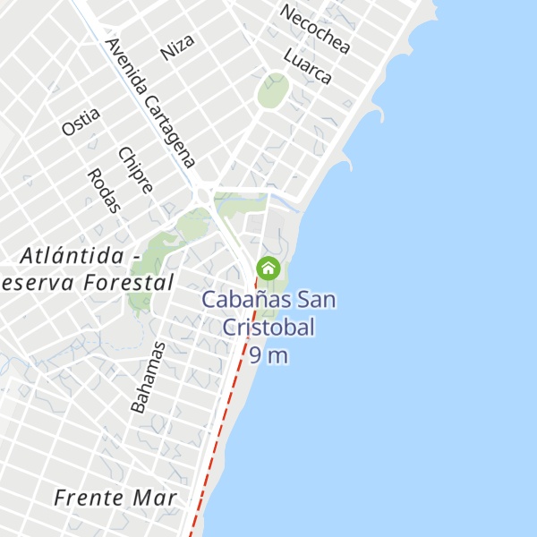 Map of Cabañas San Cristobal
