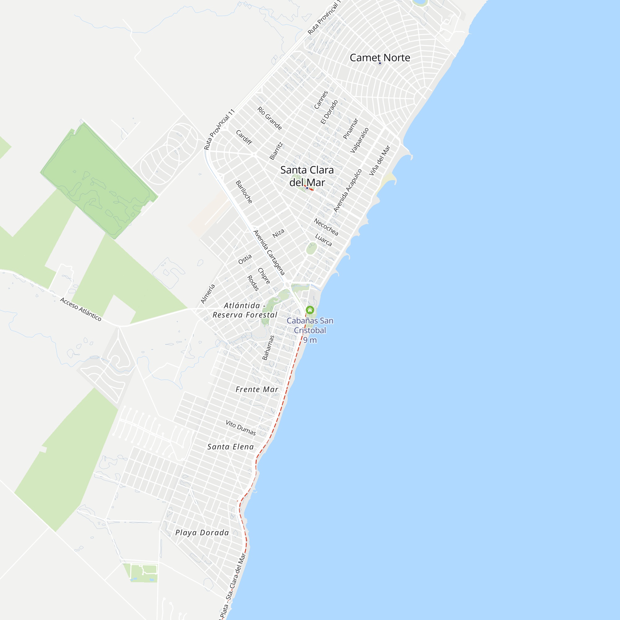 Cabañas San Cristobal map