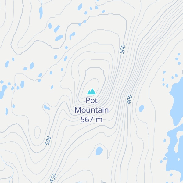 Map of Pot Mountain