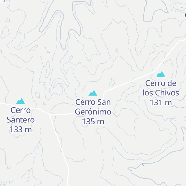 Map of Cerro San Gerónimo