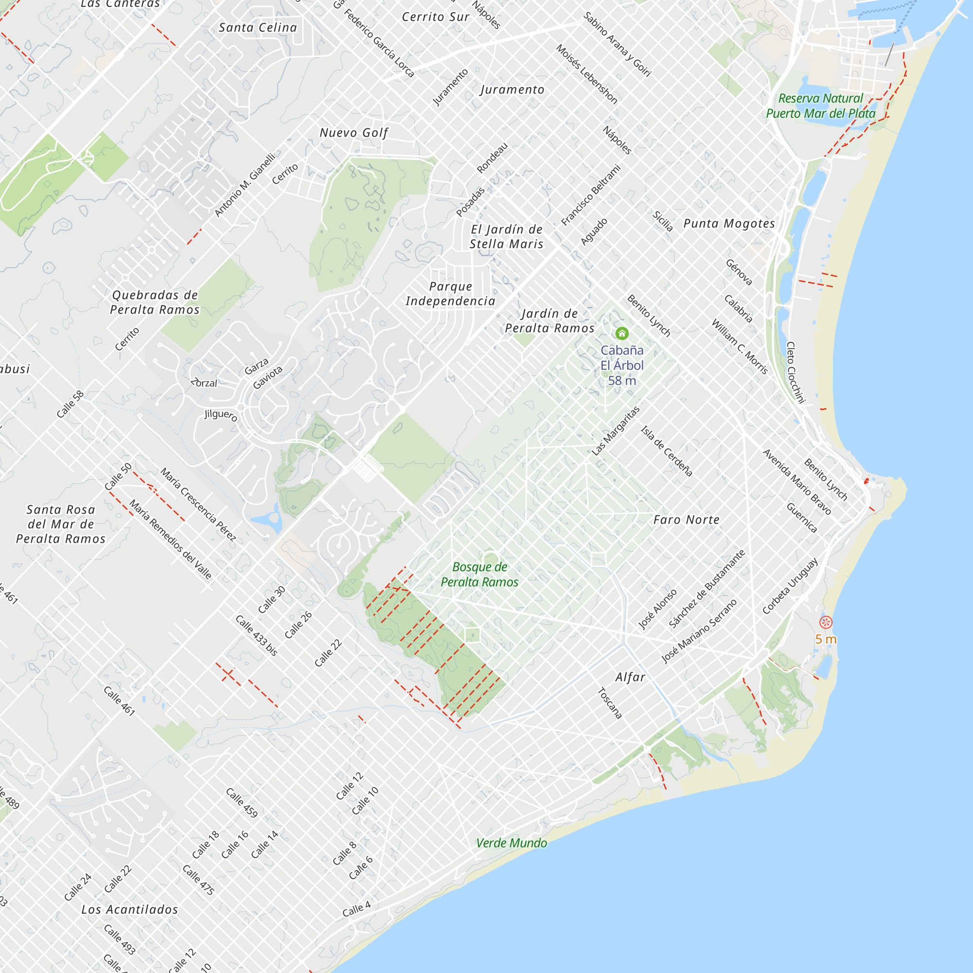 Cabañas tierrafiel map