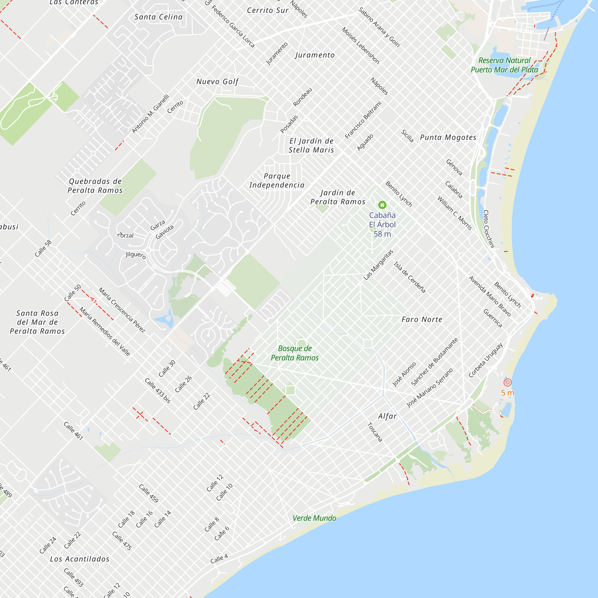 Cabañas tierrafiel map