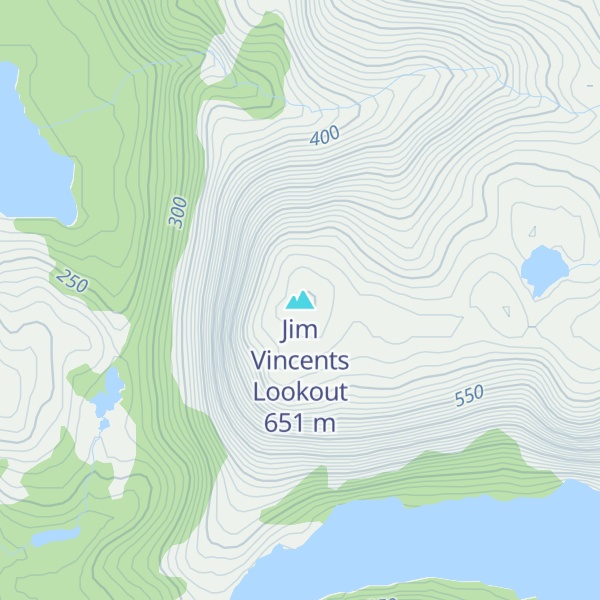 Map of Jim Vincents Lookout