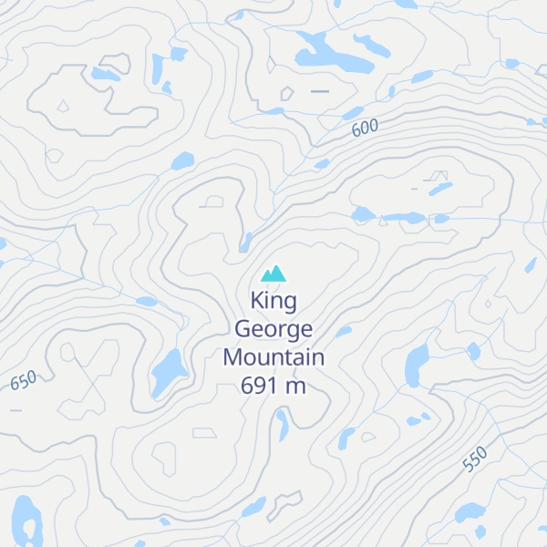 Map of King George Mountain