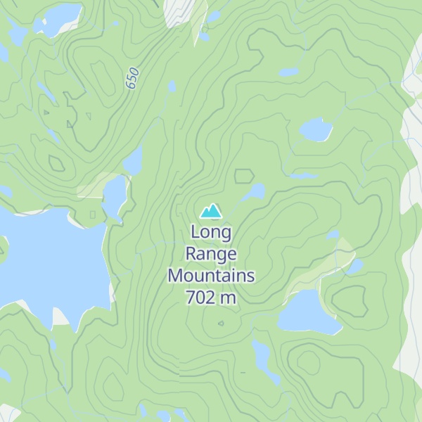 Map of Long Range Mountains