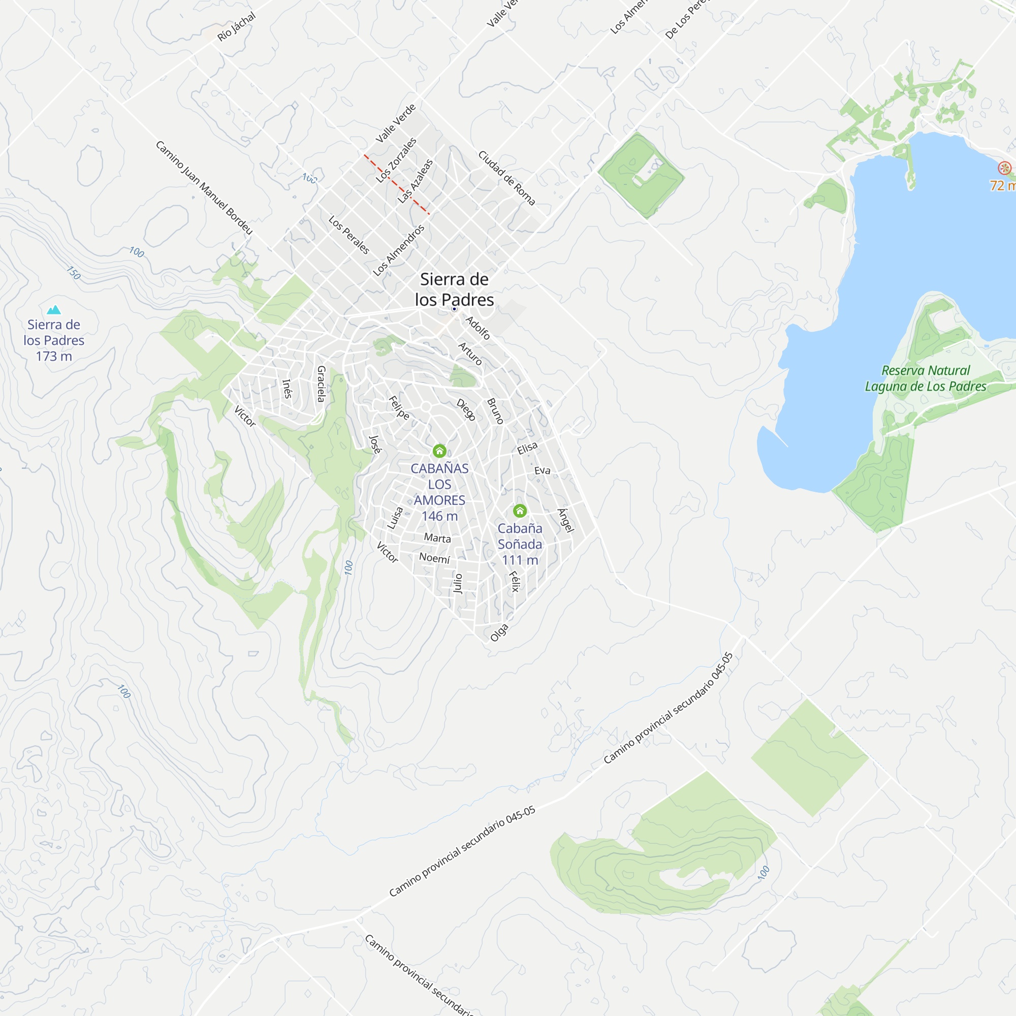 La Escondida map