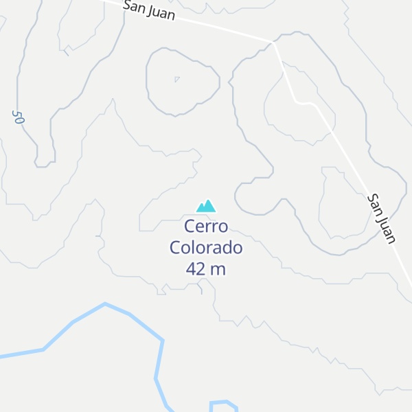 Map of Cerro Colorado