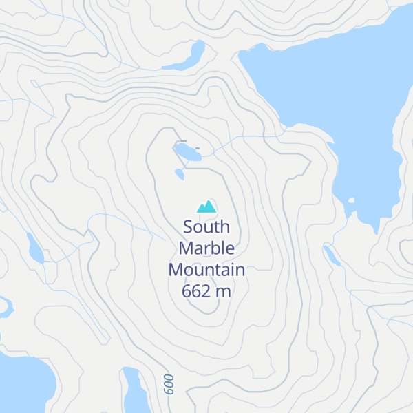 Map of South Marble Mountain
