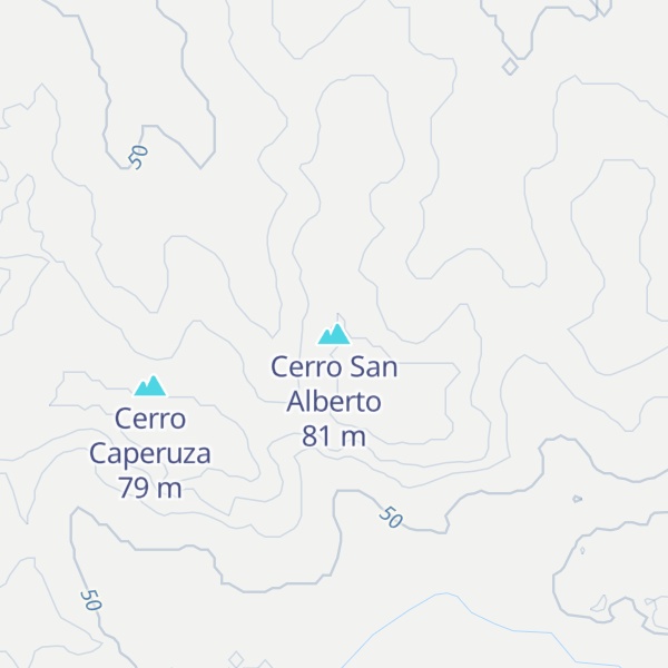 Map of Cerro San Alberto