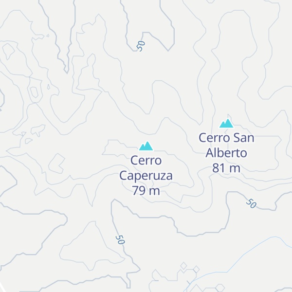 Map of Cerro Caperuza