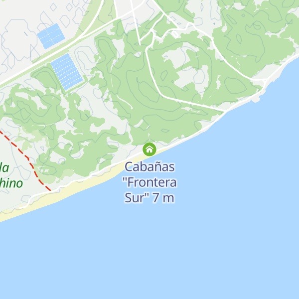 Map of Cabañas "Frontera Sur"