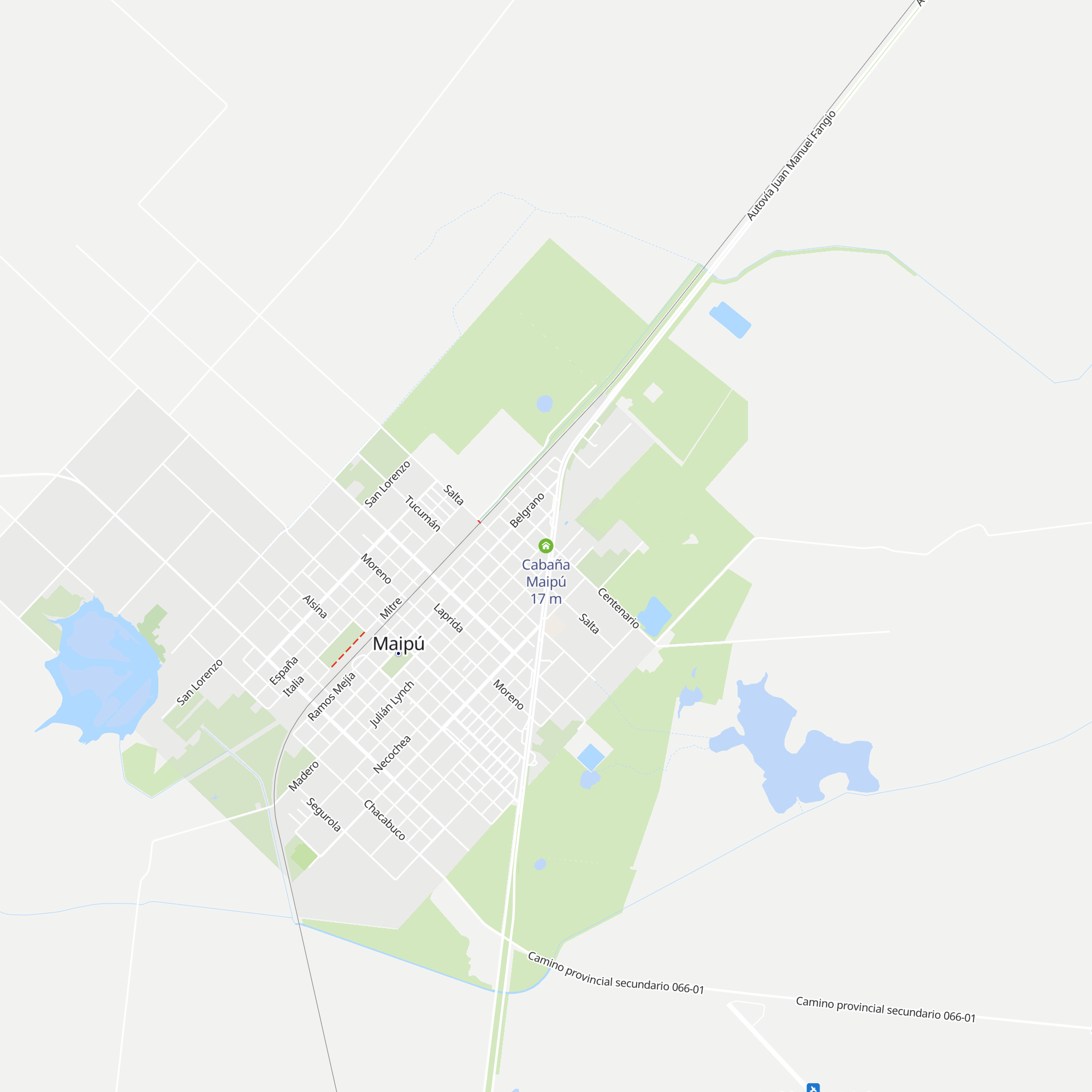 Cabaña Maipú map