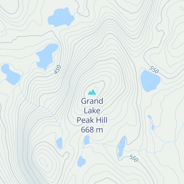 Map of Grand Lake Peak Hill