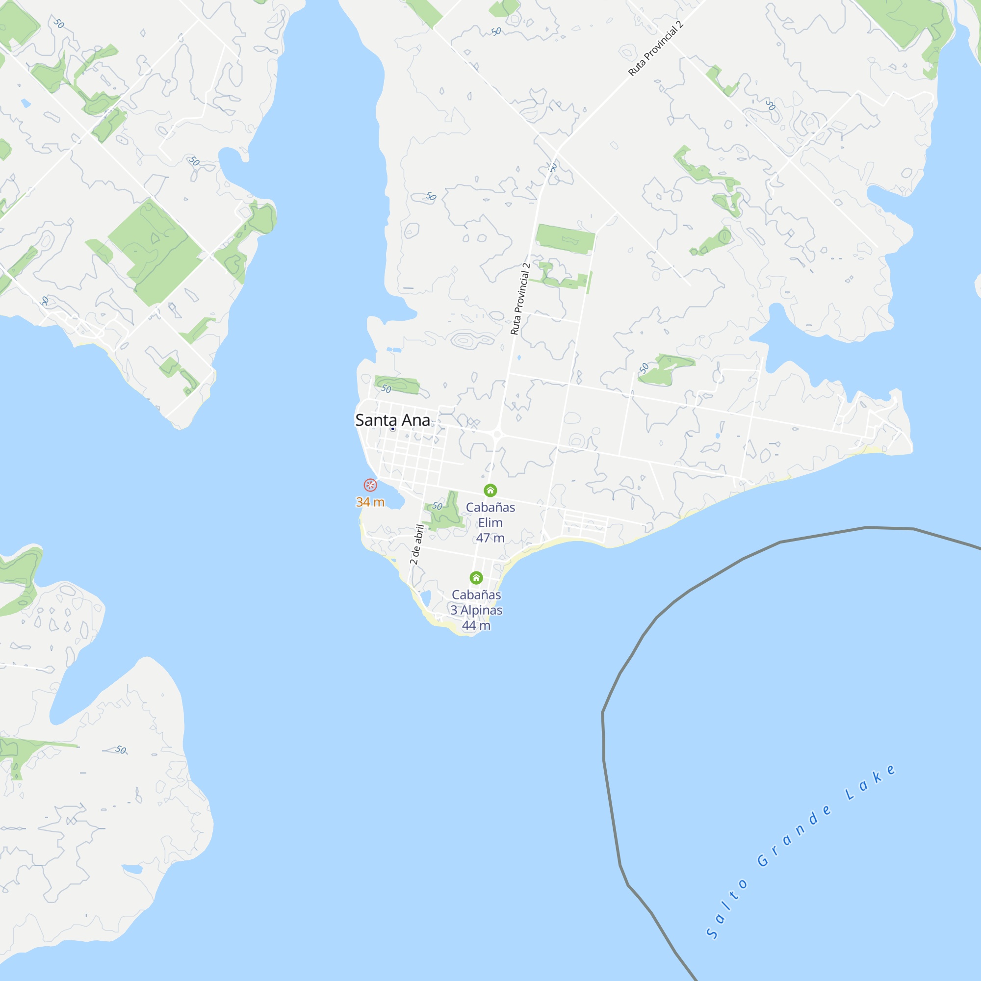 Cabañas Elim map