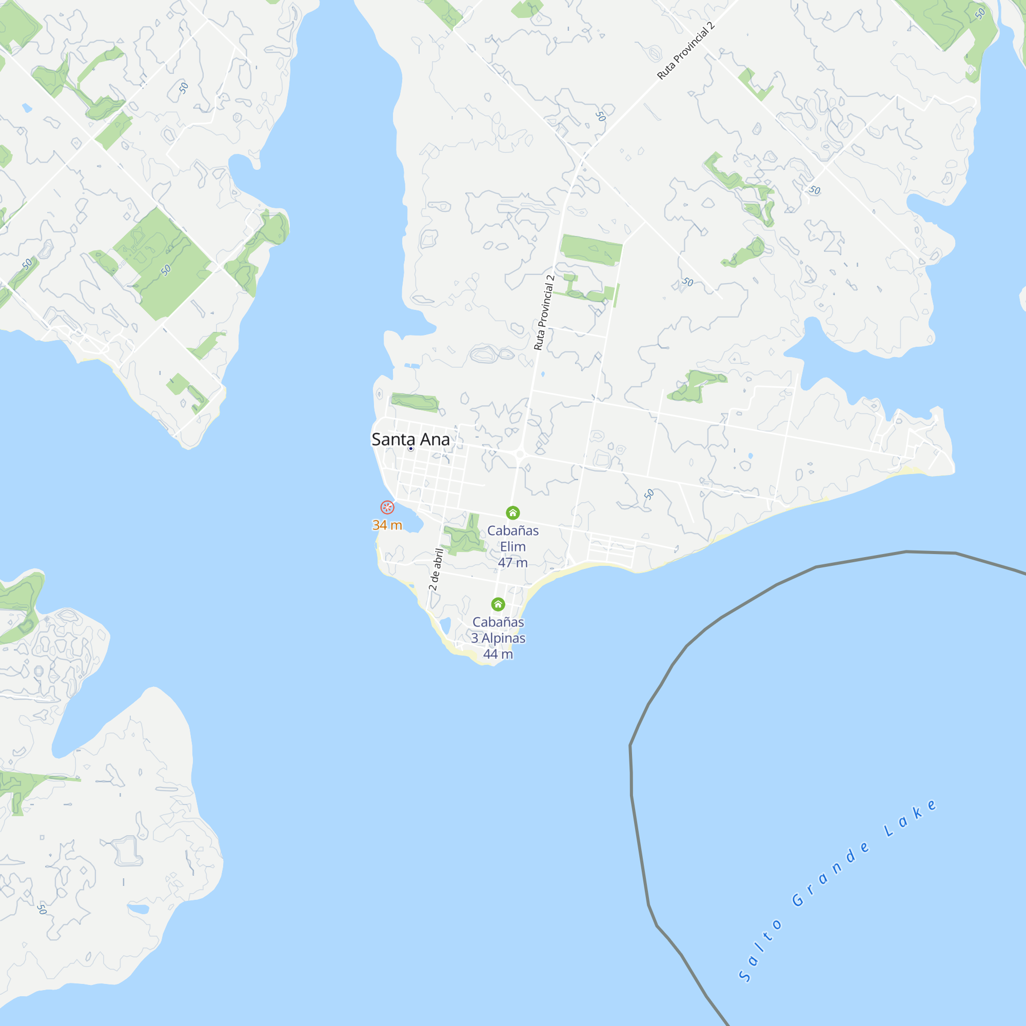 Cabañas Elim map