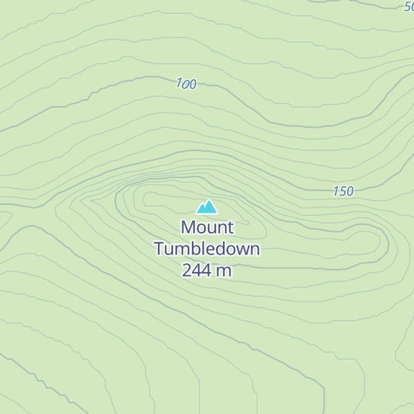 Map of Mount Tumbledown