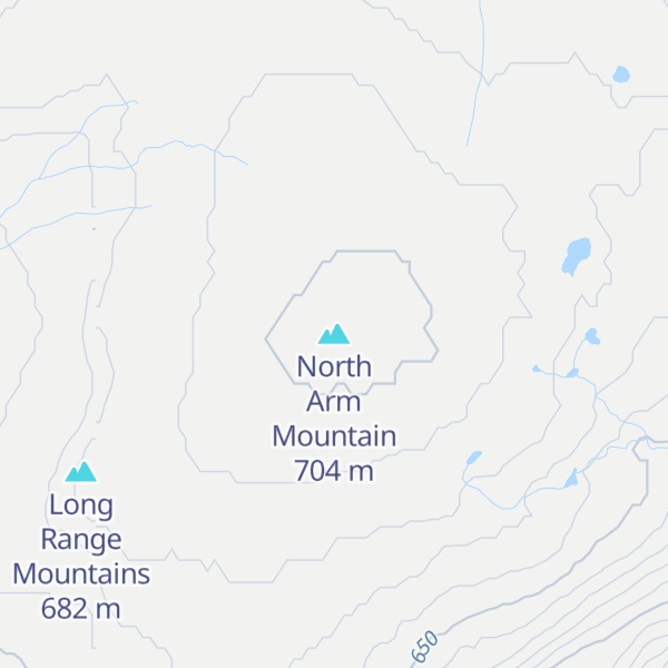 Map of North Arm Mountain