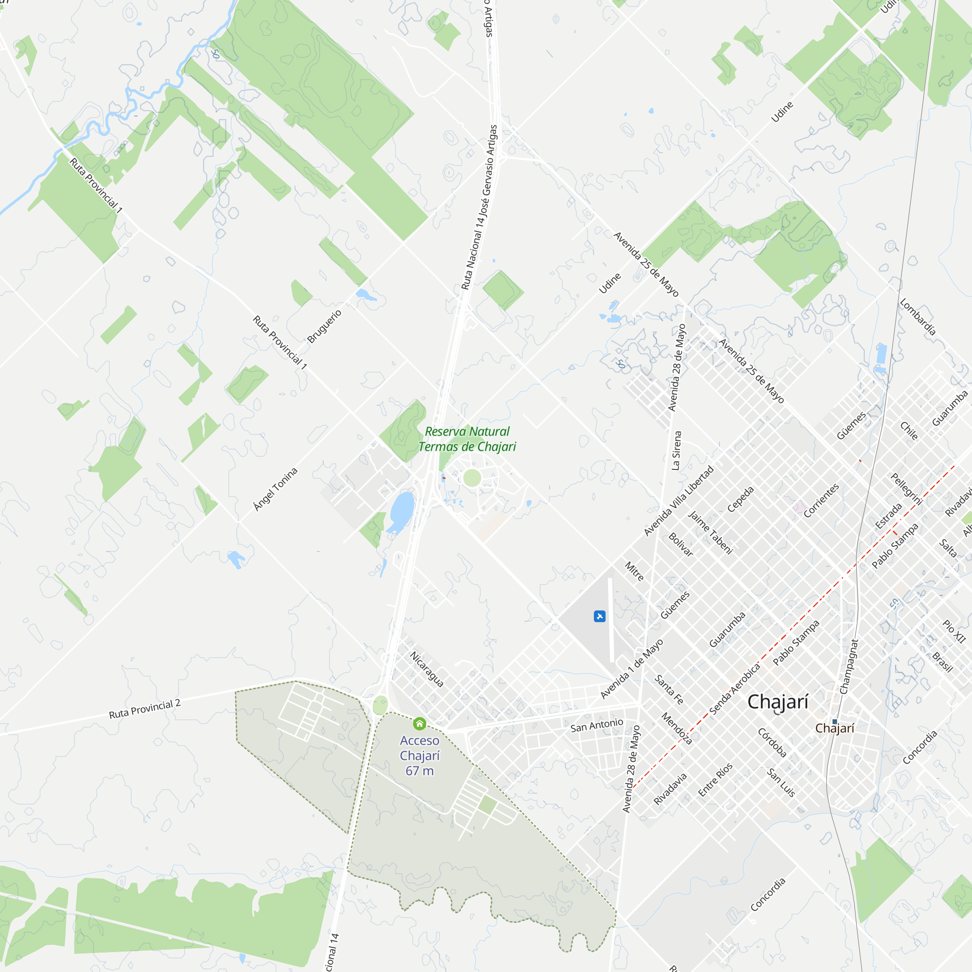 Aguasanas Complejo Bungalows map