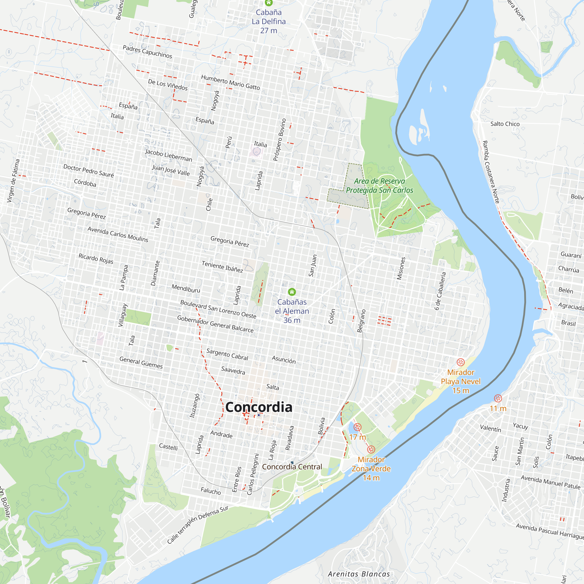 Cabañas el Aleman map
