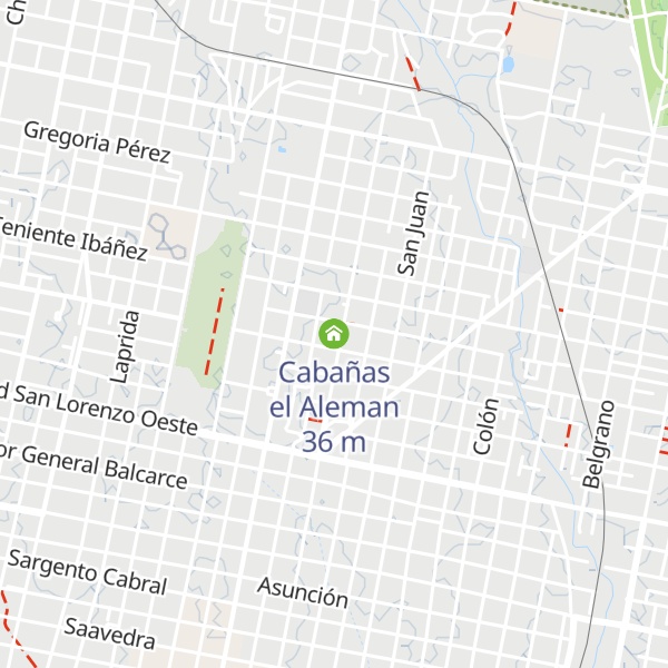 Map of Cabañas el Aleman