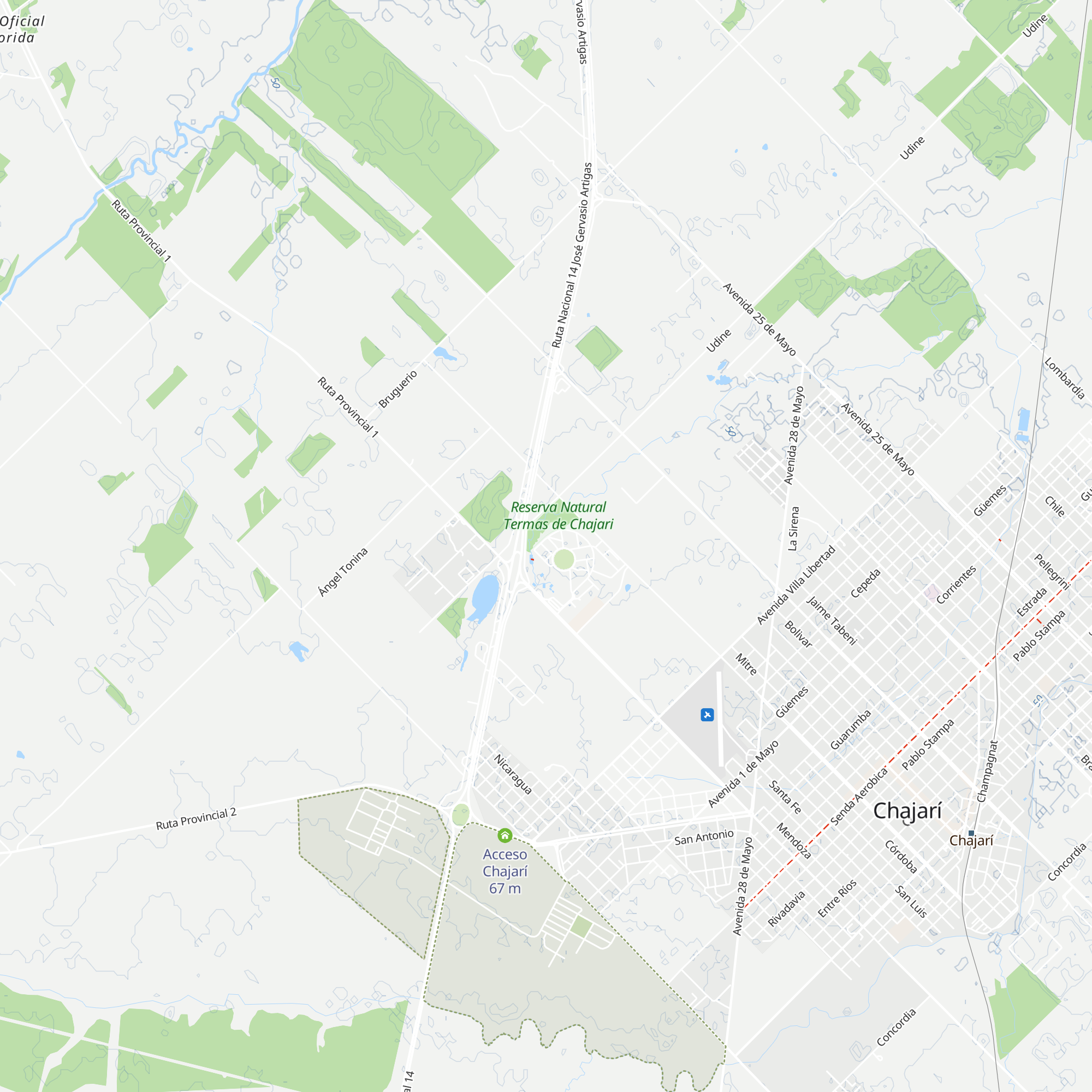 Cabañas de Itacú map