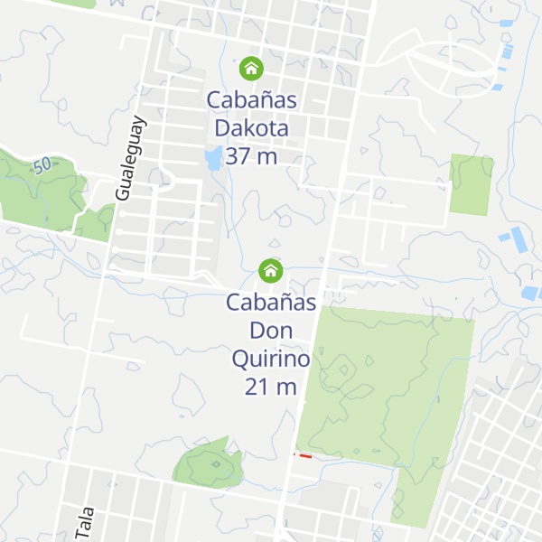 Map of Cabañas Don Quirino