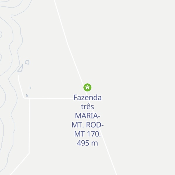 Map of Fazenda três MARIA-MT. ROD-MT 170.