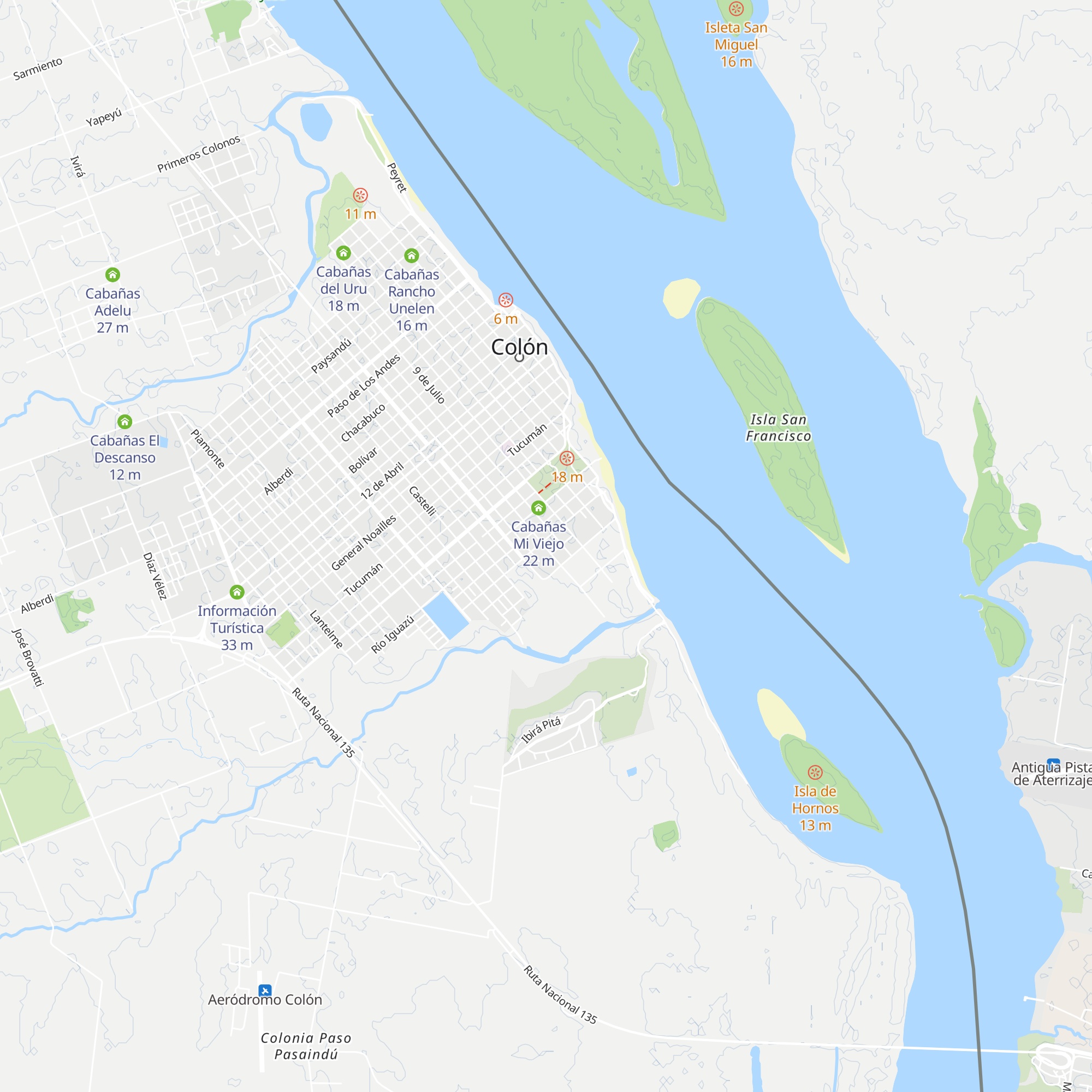 Cabañas Arco Iris map
