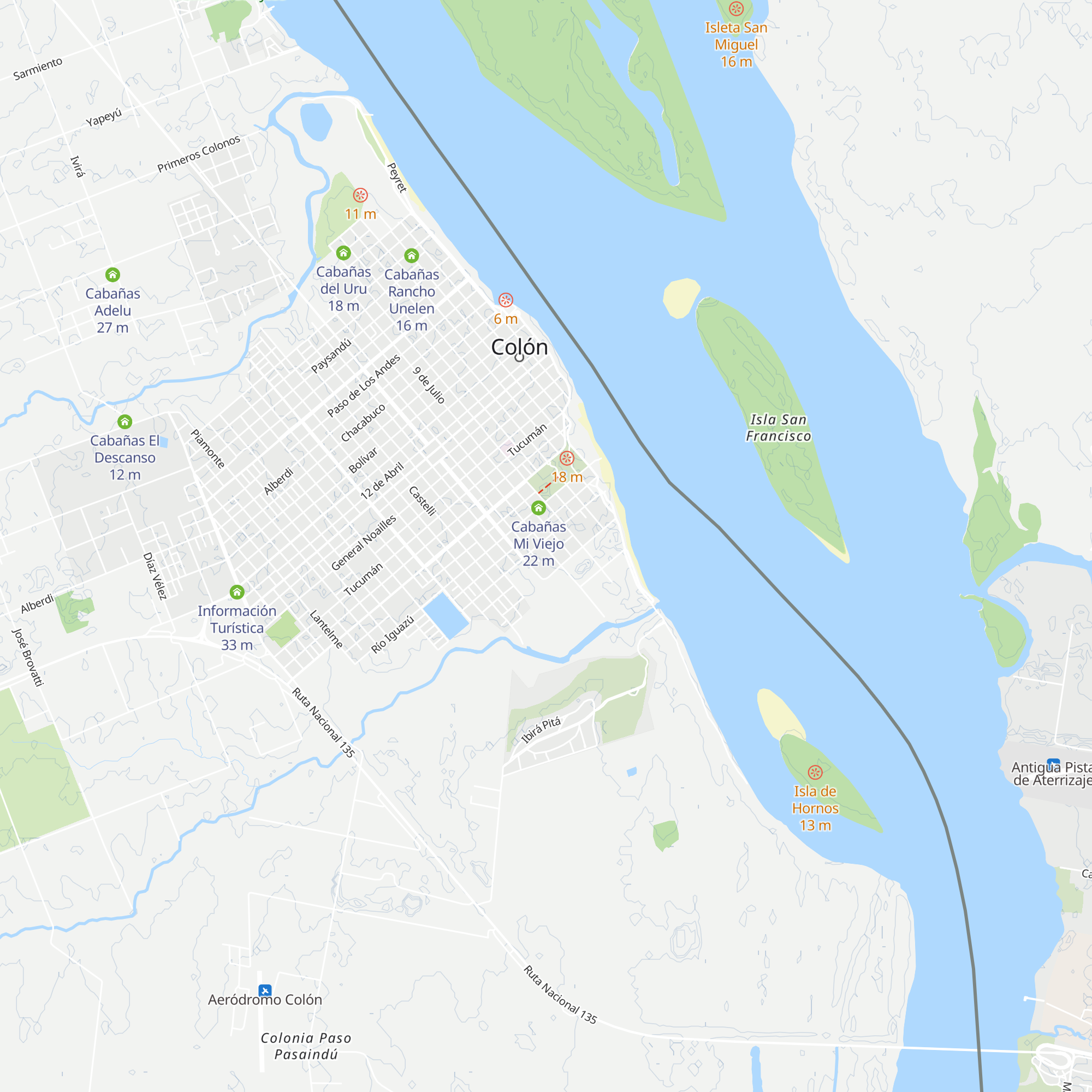 Cabañas Arco Iris map