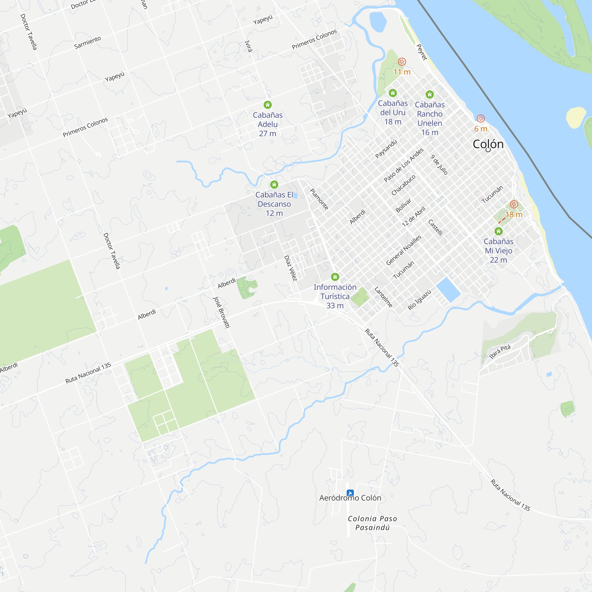 Cabañas La Escondida map