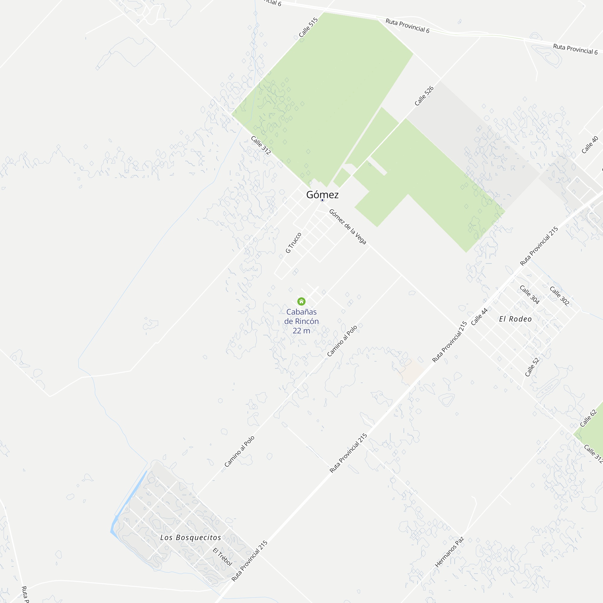 Cabañas de Rincón map