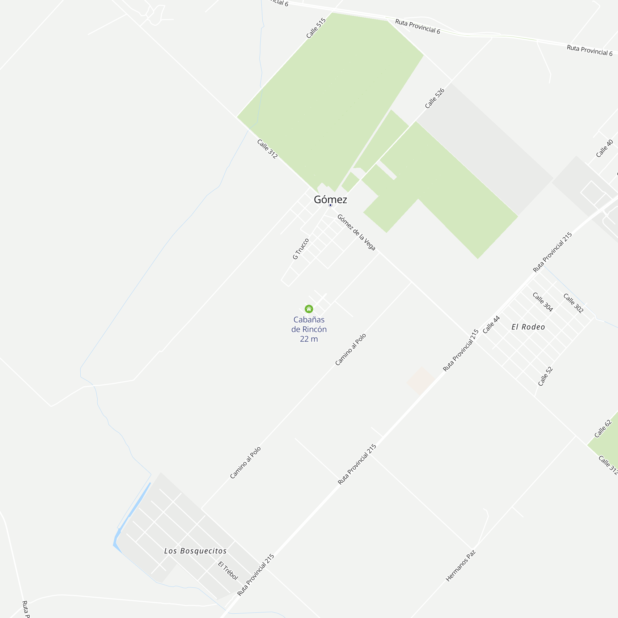 Cabañas de Rincón map