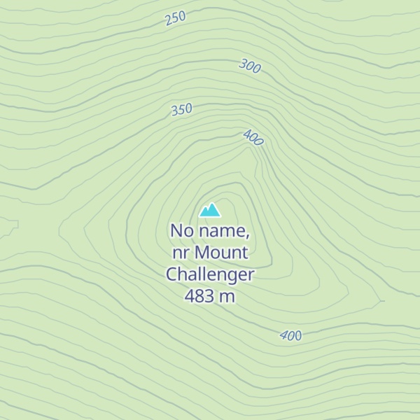 Map of No name, nr Mount Challenger