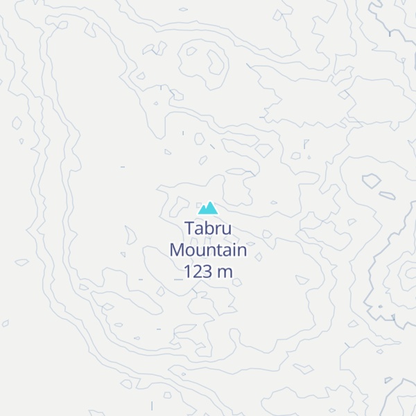 Map of Tabru Mountain