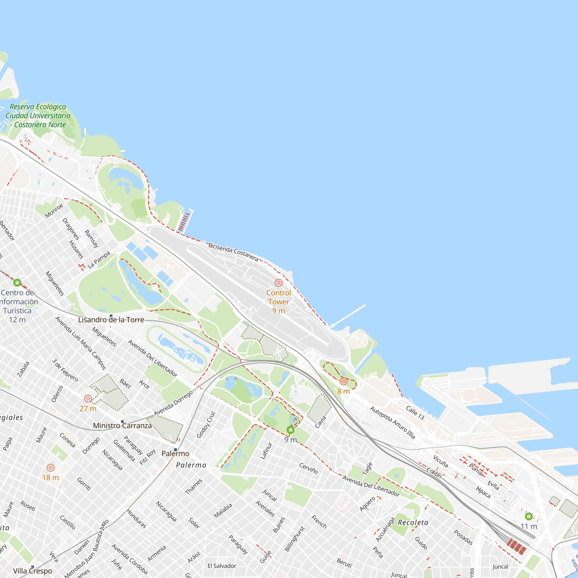 Río de la Plata Tourist Assistance Center map