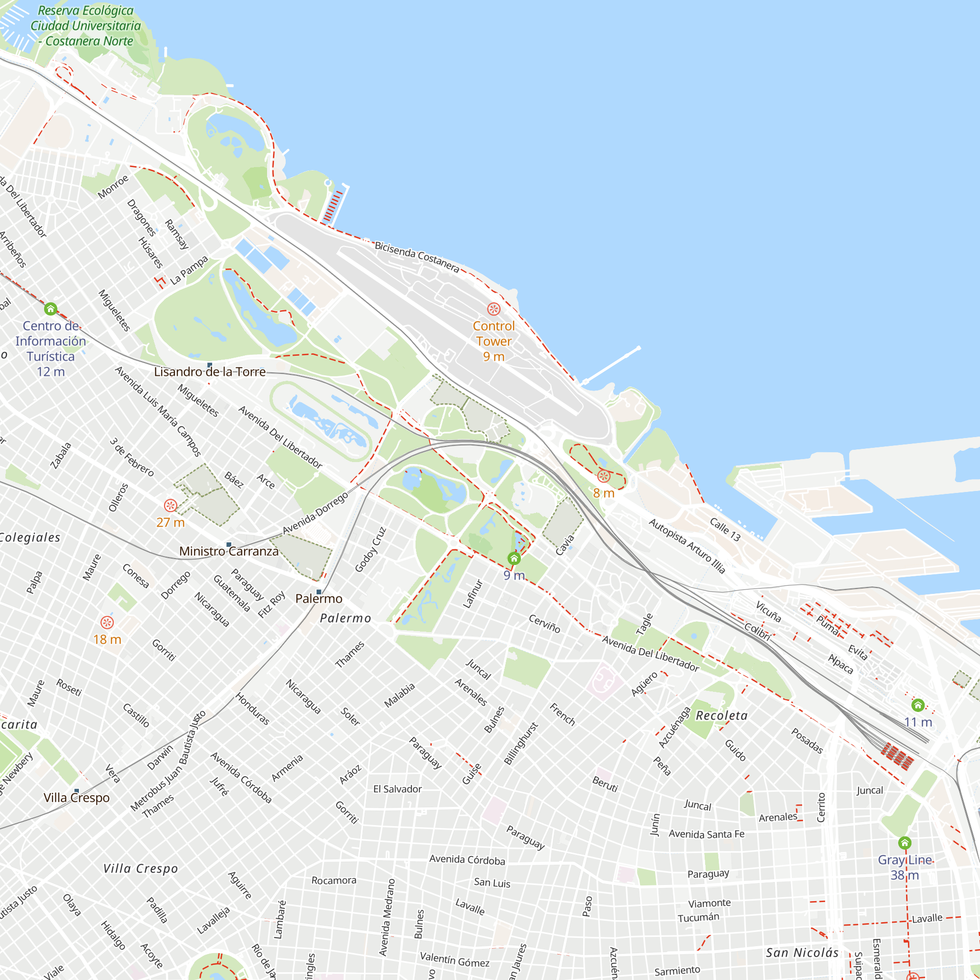 Palermo Lakes Tourist Assistance Center map