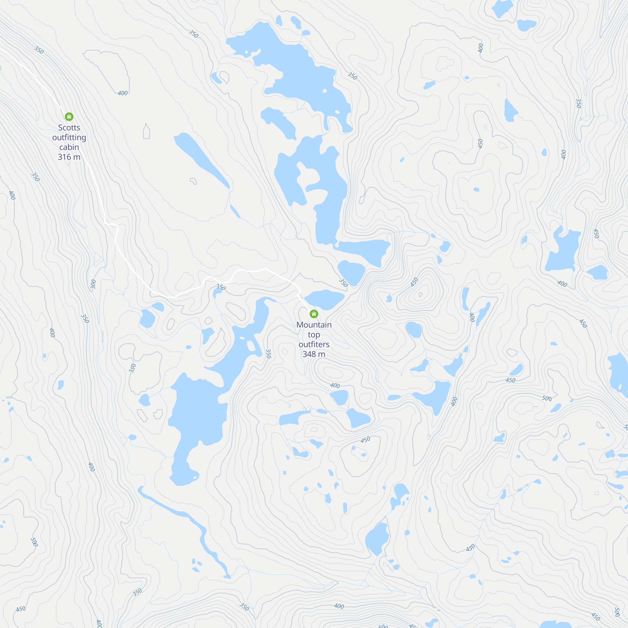 Mountain top outfiters map