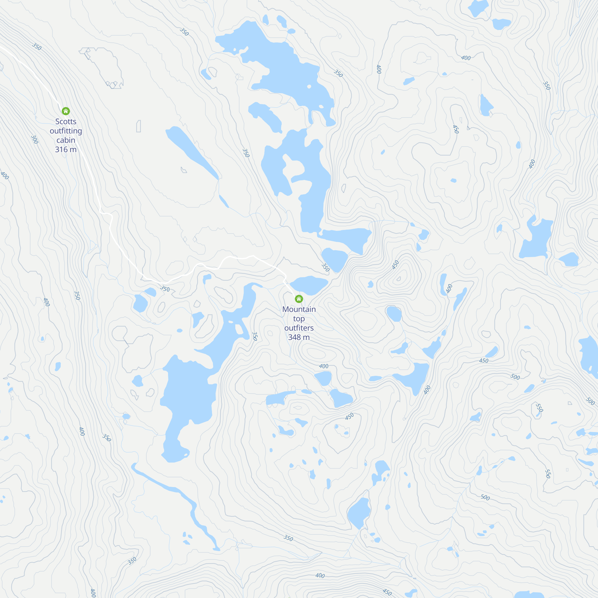 Mountain top outfiters map